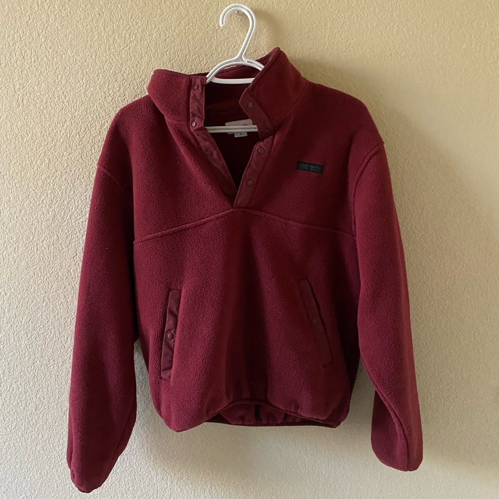 thisisneverthat POLARTEC Burgundy Fleece Pullover